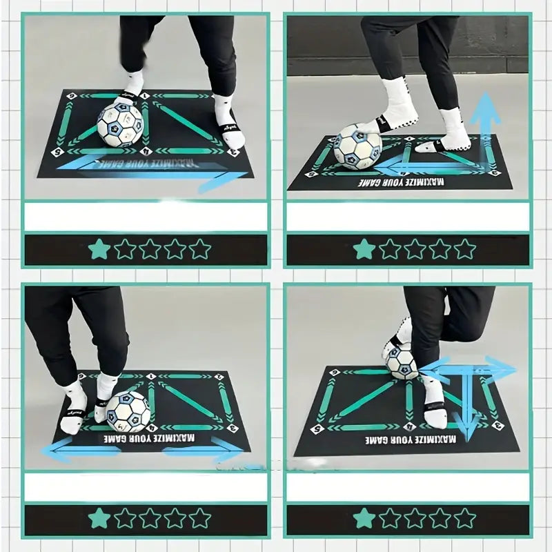 Football Training Mat – Non-Slip Foldable Footwork Skills Mat