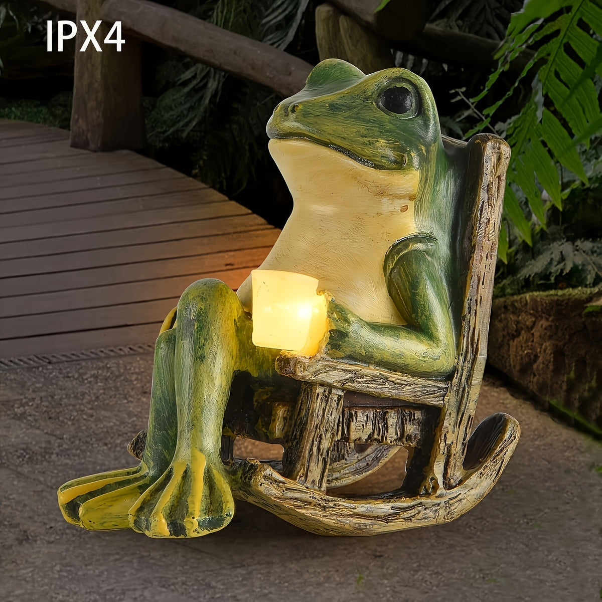 Solar Frog Figure – Weatherproof Garden Light Ornament