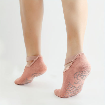 Cross-Strap Yoga Socks for Stability