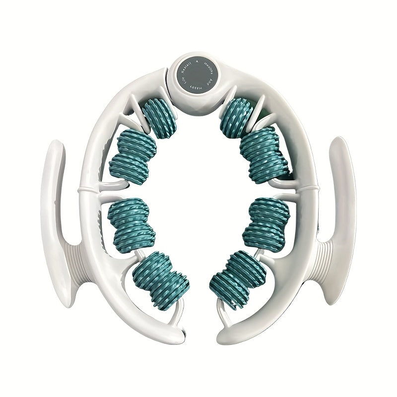 Massage Roller – 14-Wheel Deep-Tissue Muscle Roller with Leg Clamp