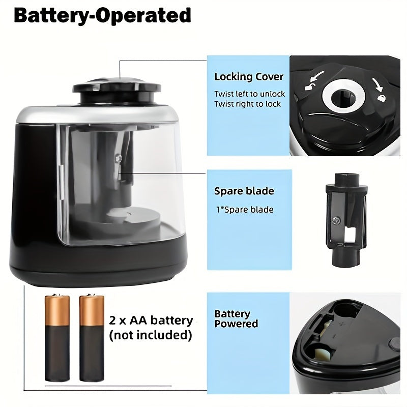 Electric Pencil Sharpener – Auto-Stop USB Sharpener