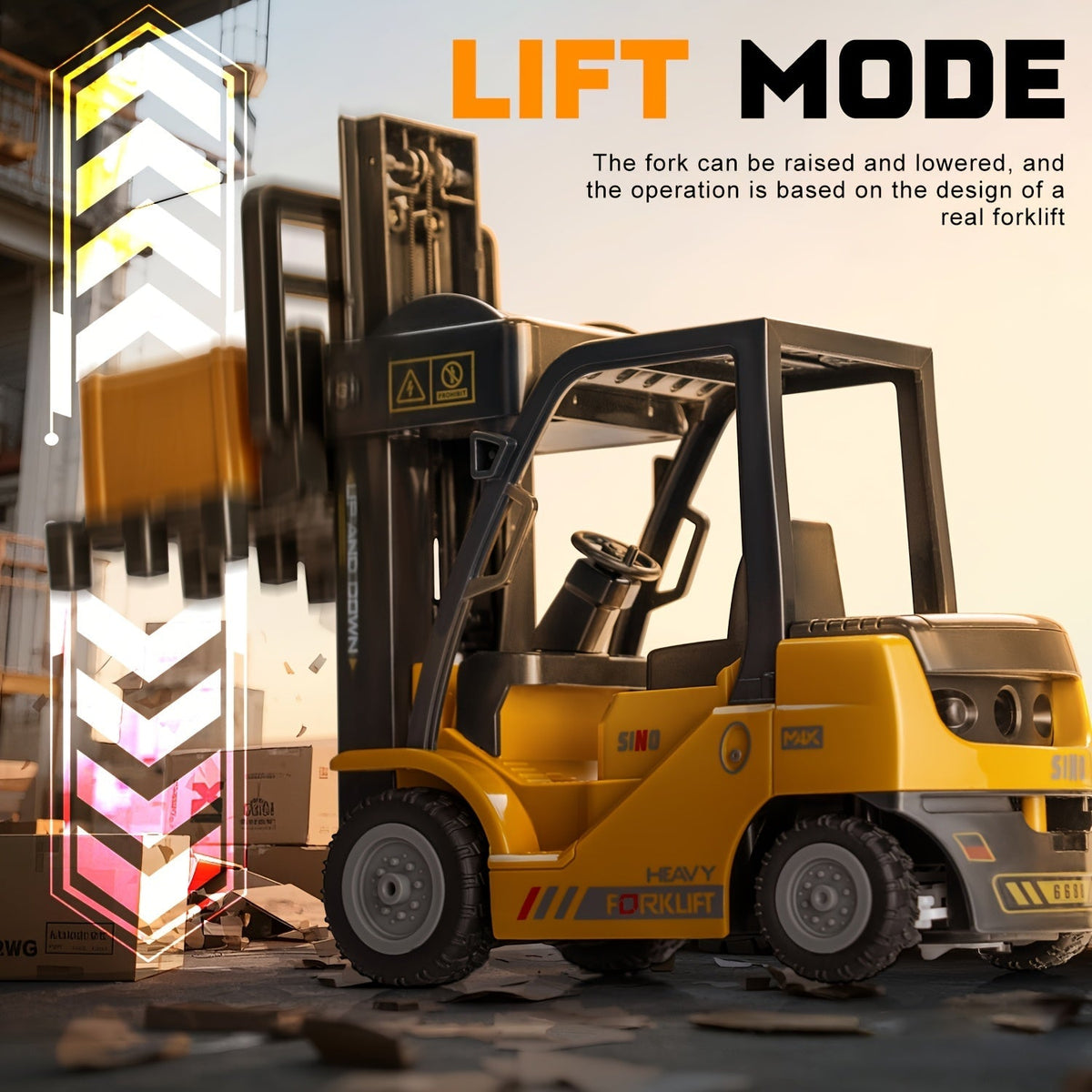 1:24 scale remote control forklift toy with lights
