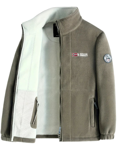 Men's warm fleece jacket - detail