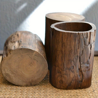 Wooden Pen Holder – Handmade Solid Wood Desk Tidy