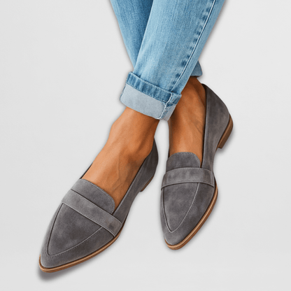 Women's soft suede slip-on loafers with cushioned insole