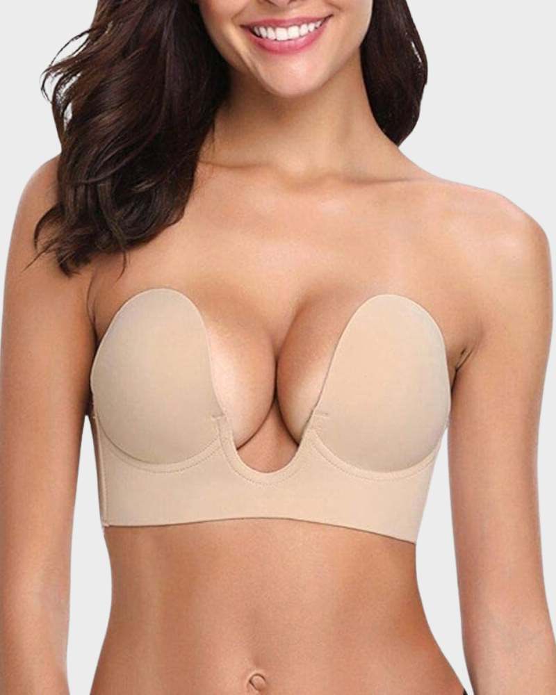 Women's strapless seamless plunge bra - front
