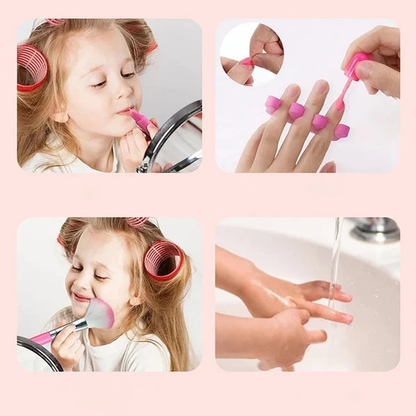 Princess kids make-up play case with mirror