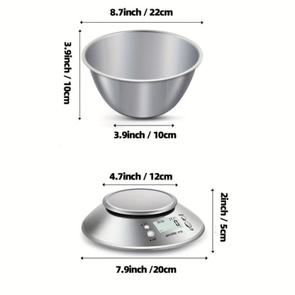 Digital kitchen scale with stainless steel platform