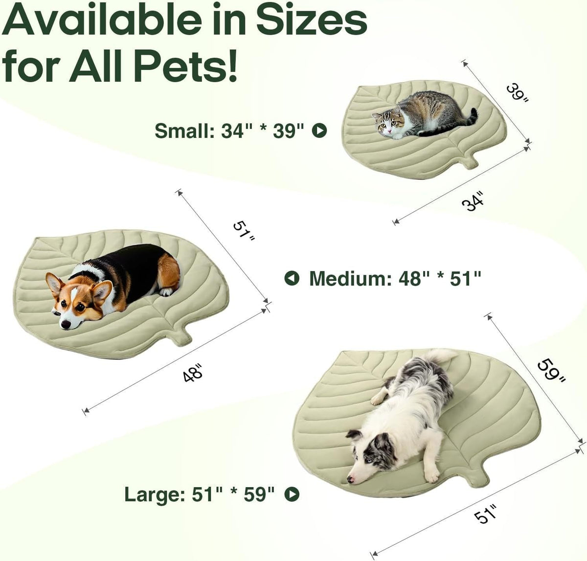 Self-cooling gel dog mat in leaf design