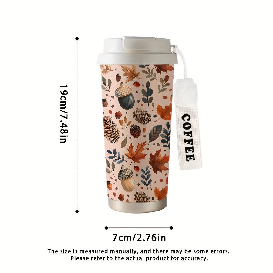 Double-wall insulated stainless steel travel mug
