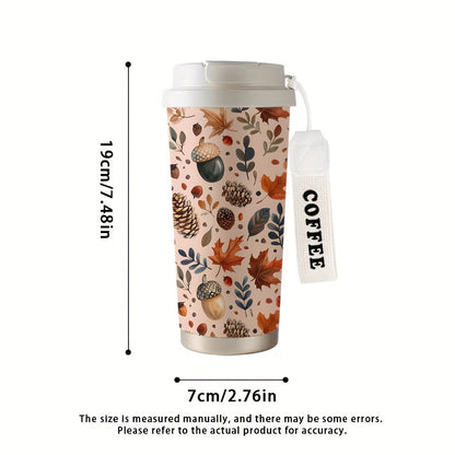 Double-wall insulated stainless steel travel mug