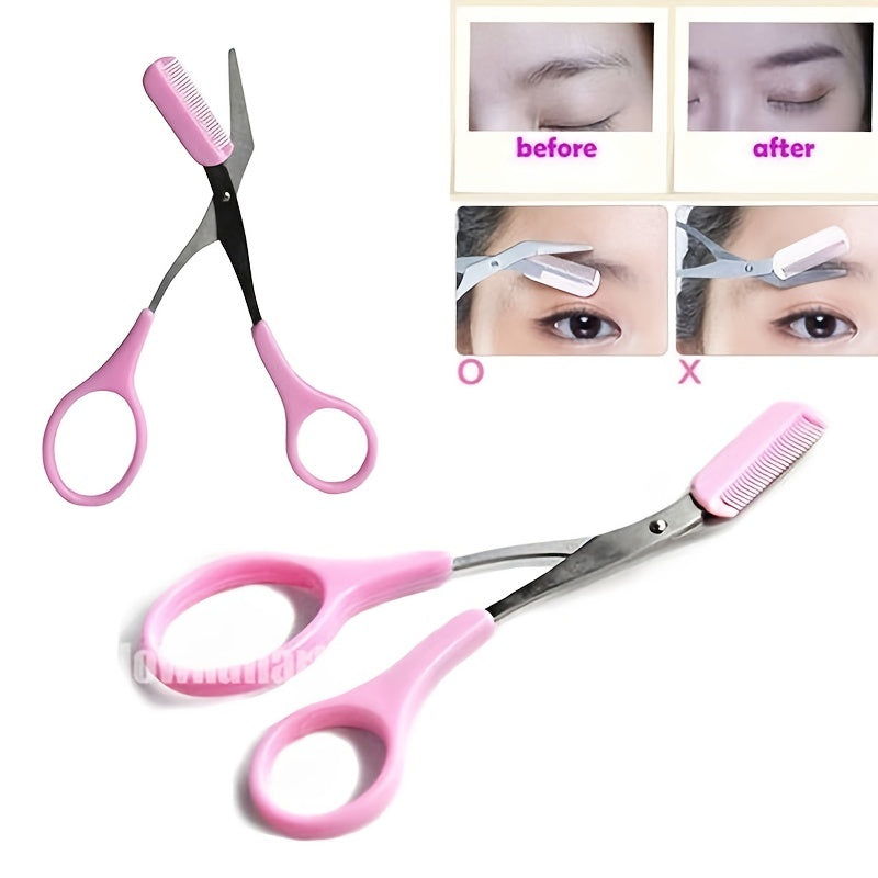 Eyebrow Scissors with Comb – Precise Stainless Steel Grooming Scissors