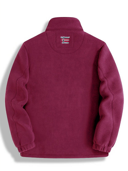Fleece Jacket – Soft Warm Outdoor Jacket with High Collar