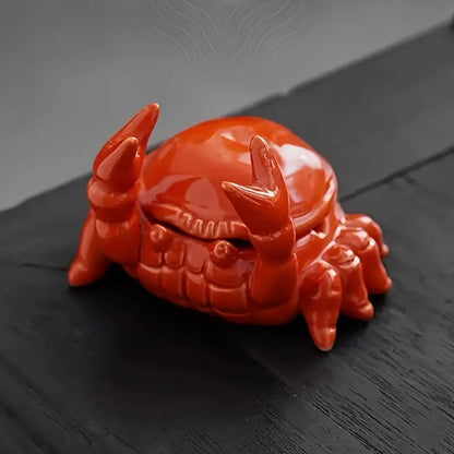 Crab-Shaped Ashtray with Lid – Novelty Lidded Ashtray