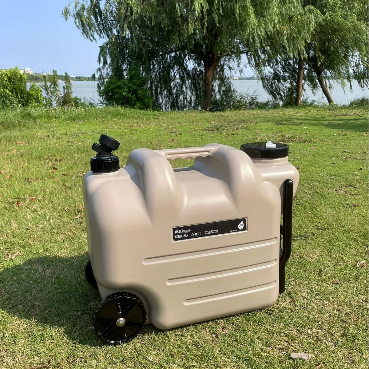 Portable Water Container – 28L Rolling Jerry Can with Wheels