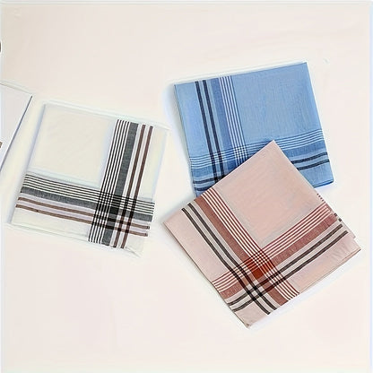 Set of checked 100% cotton handkerchiefs