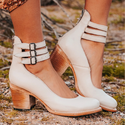 Women's heeled ankle boots colour option