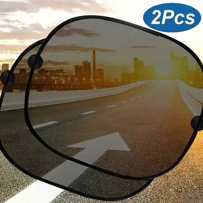 Car Window Sun Shades – Pair of Black Mesh Rear Screens