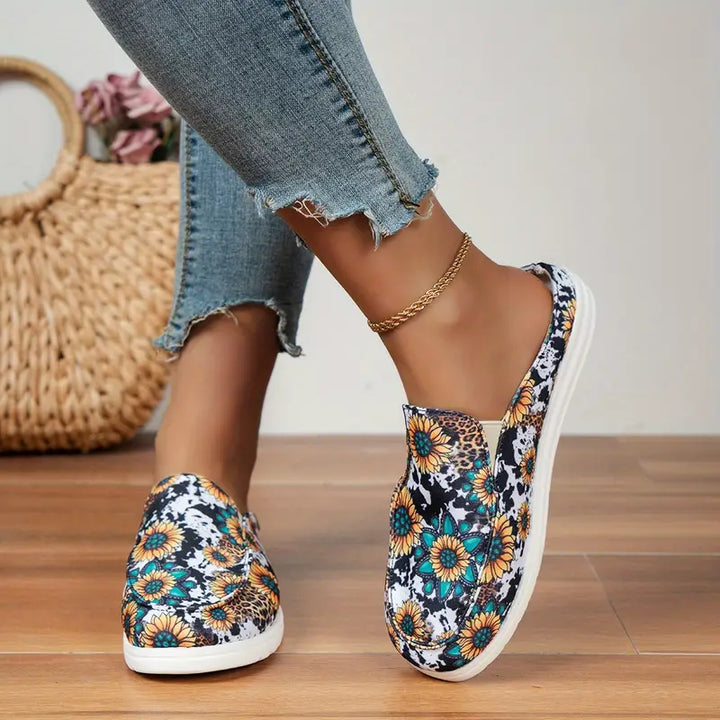 Everyday Mules for Women, Open Back Comfort Sandals with Cushioned Footbed