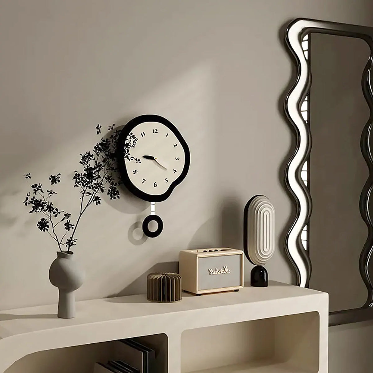 Silent Wall Clock – Modern Abstract Non-Ticking Clock