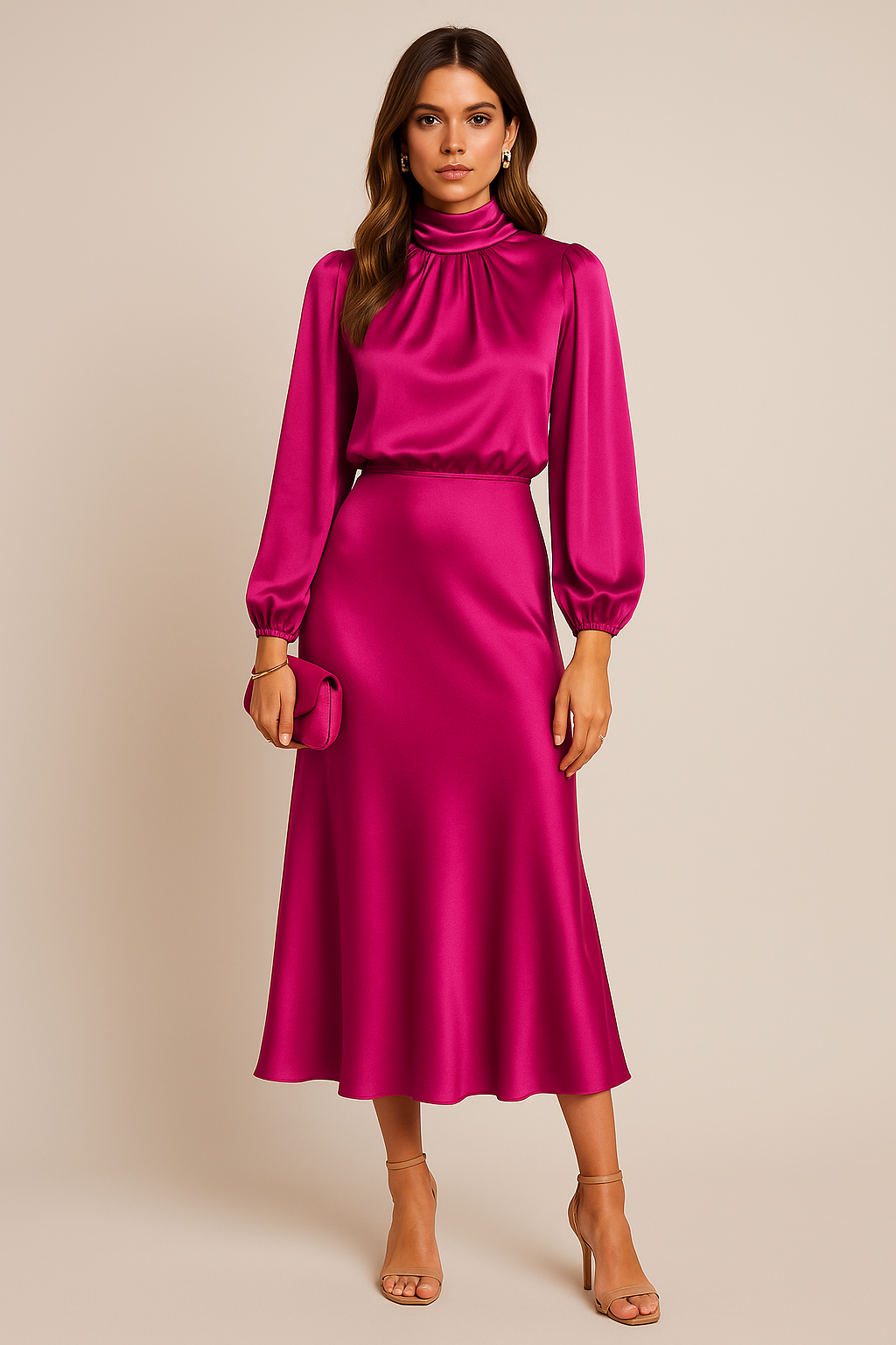 Women's timeless midi dress - detail