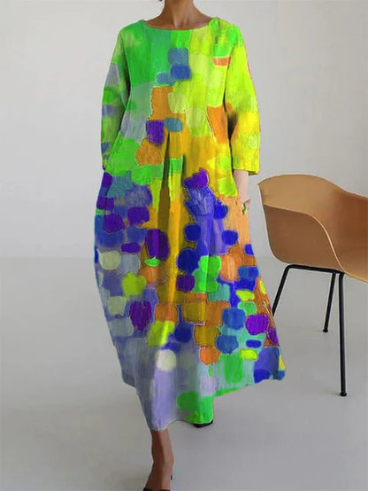 Women's cotton floral dress - detail