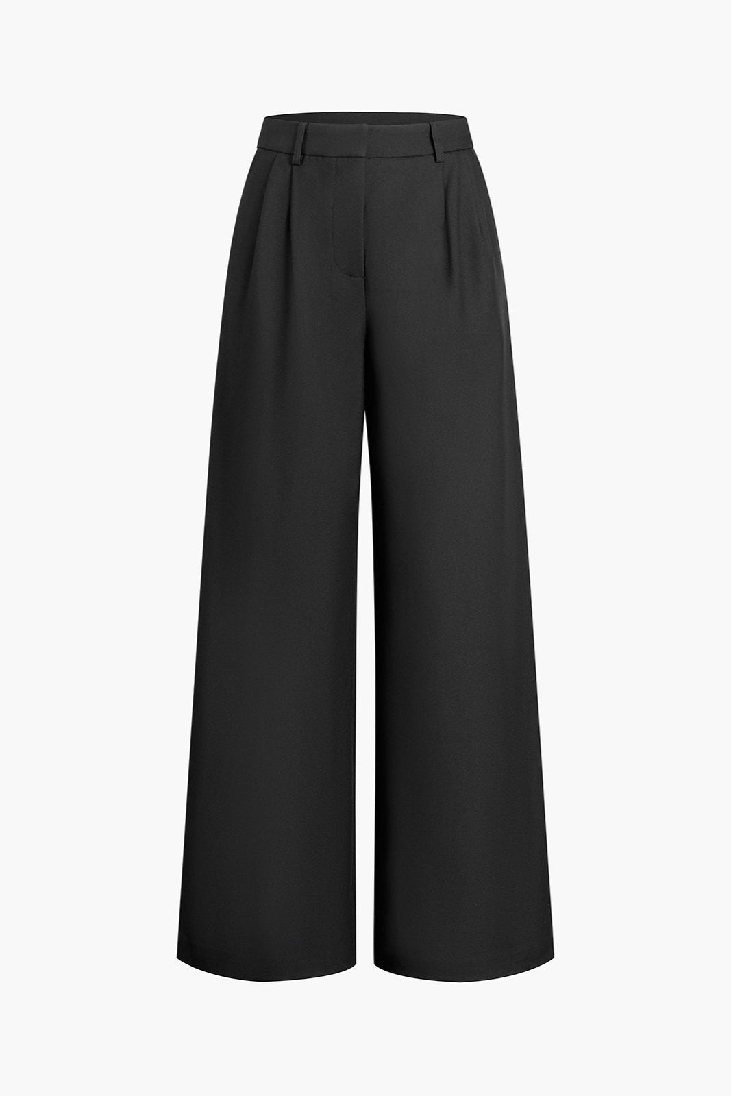 Women's high-waist wide-leg pleated trousers in a tailored fit