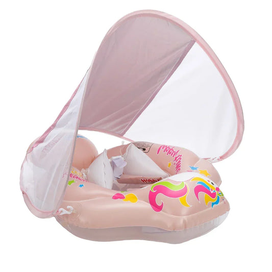 Baby Swim Ring – Inflatable Baby Float with Sun Canopy