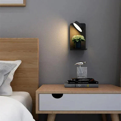 LED wall lamp with USB charging and rotating head