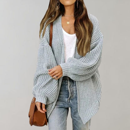 Women's Knit Cardigan – Casual Open-Front Cardigan