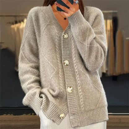 Women's cashmere cardigan colour option