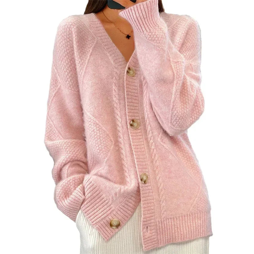 Women's button-front cardigan - detail