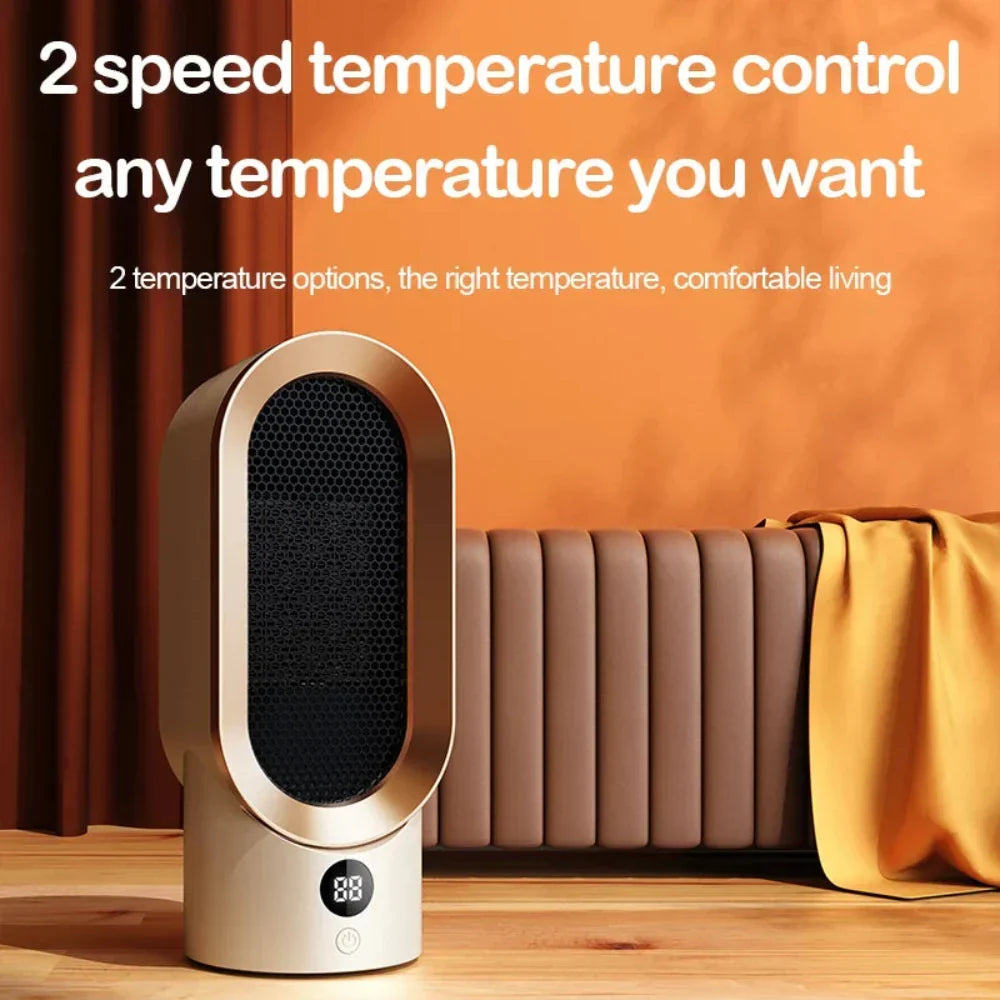 Compact 800W ceramic PTC fan space heater