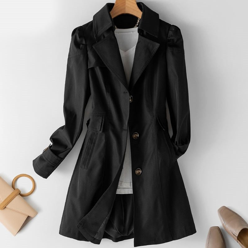 Women's lightweight belted trench coat