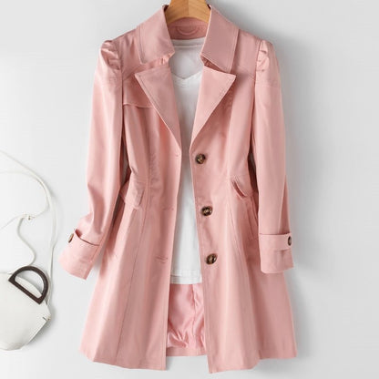 Women's lightweight belted trench coat
