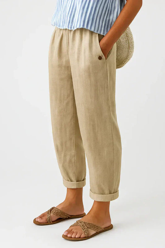 Women's relaxed straight-leg everyday trousers