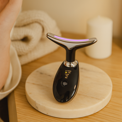 LED Light Therapy Facial Massager for Face and Neck