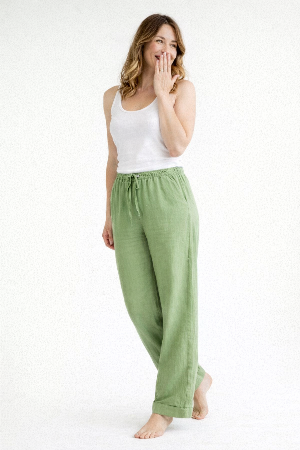 Women's drawstring trousers - back