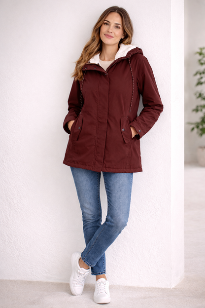 Women's hooded winter coat colours