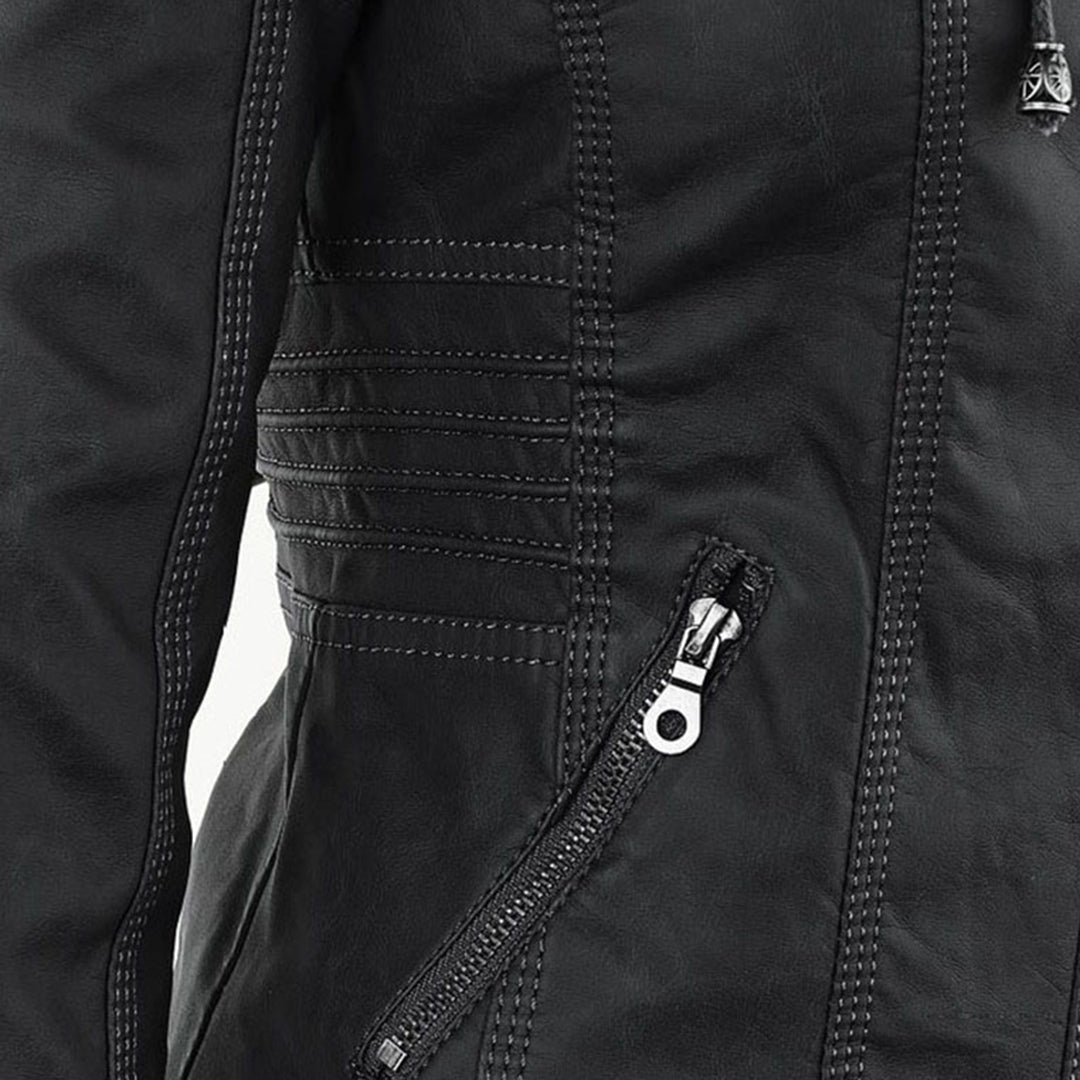 Women's detachable hood jacket