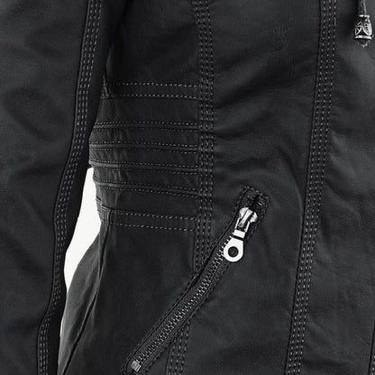 Women's detachable hood jacket