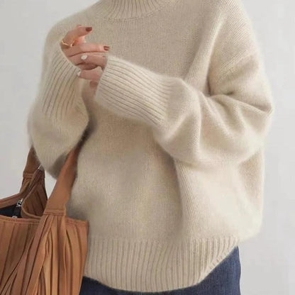Women's premium cashmere roll-neck