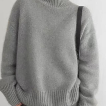 Women's warm oversized knit jumper