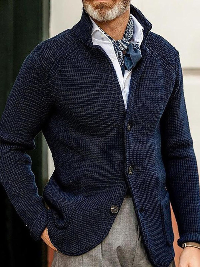 Men's Cardigan – Elegant Button-Front Knit Cardigan