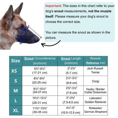 Soft breathable mesh dog muzzle