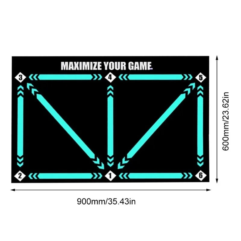 Football Training Mat – Non-Slip Foldable Footwork Skills Mat