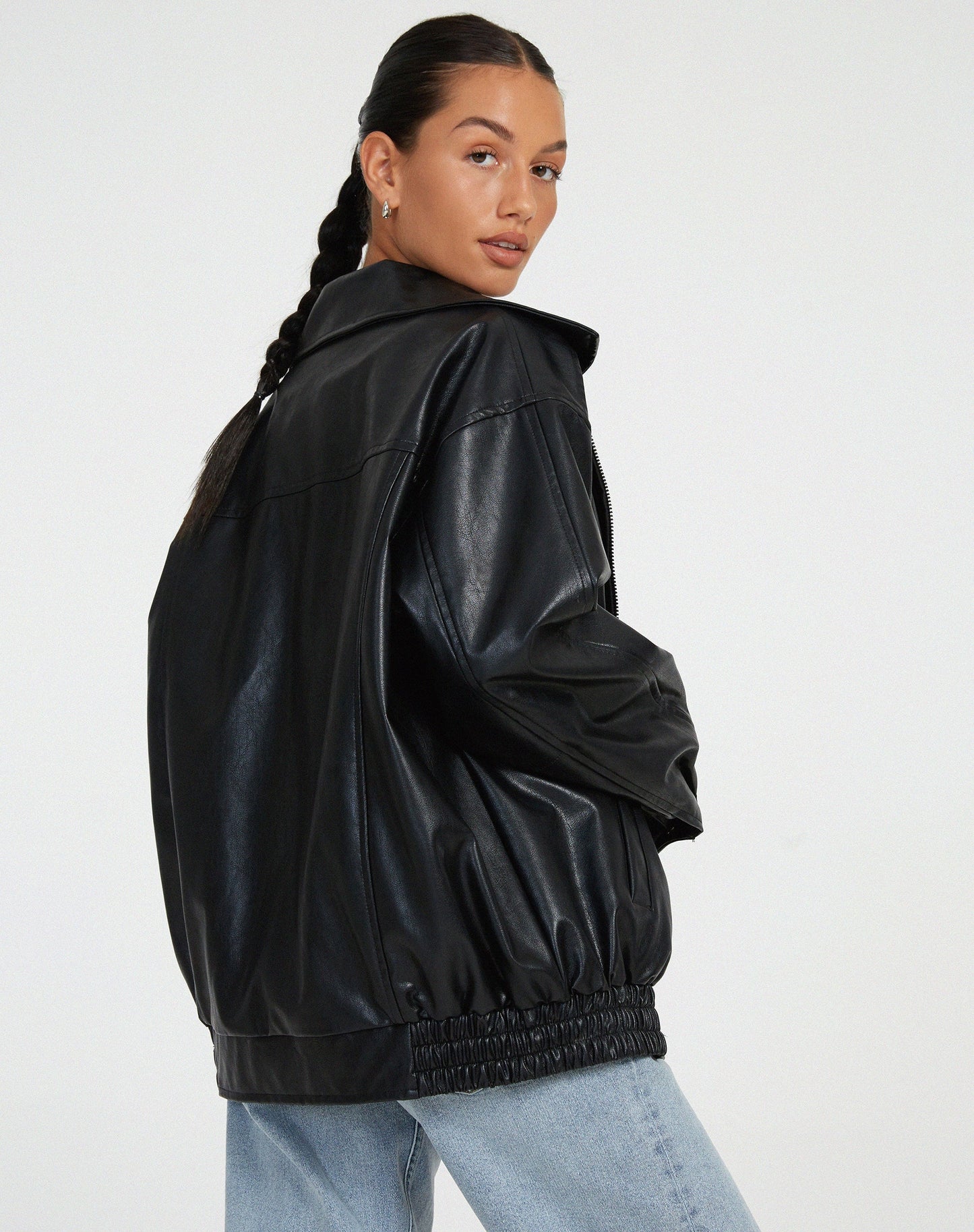 Women's streetwear leather jacket