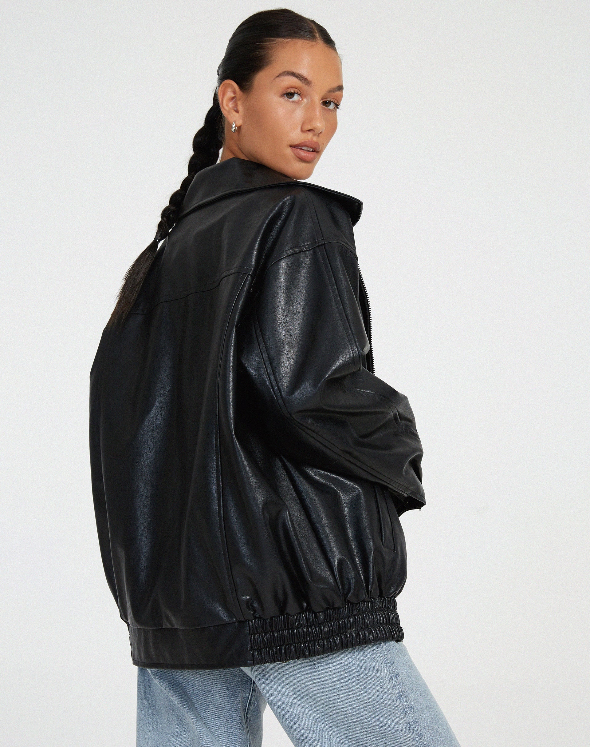 Women's streetwear leather jacket