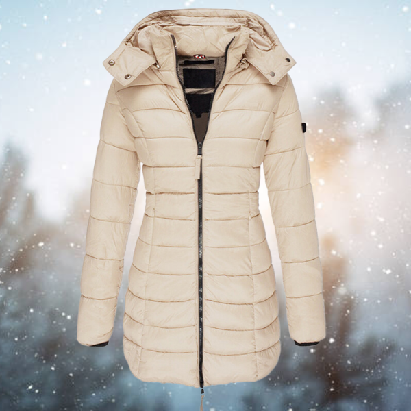 Women's Long Puffer Jacket – Quilted Hooded Winter Coat