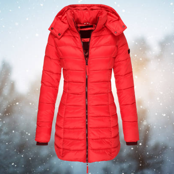 Women's Long Puffer Jacket – Quilted Hooded Winter Coat